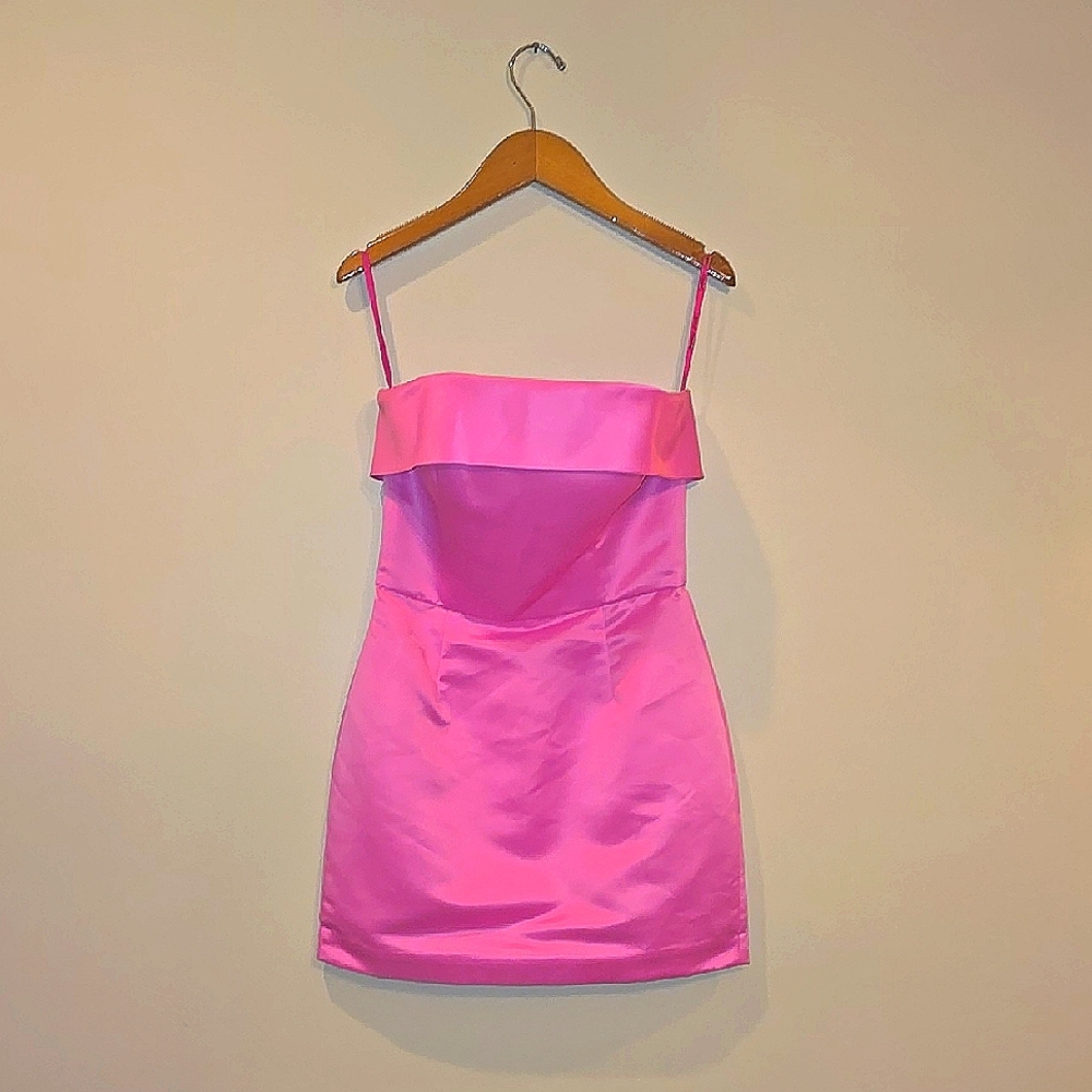 Betsy Johnson Pink Strapless Barbie Mini Dress